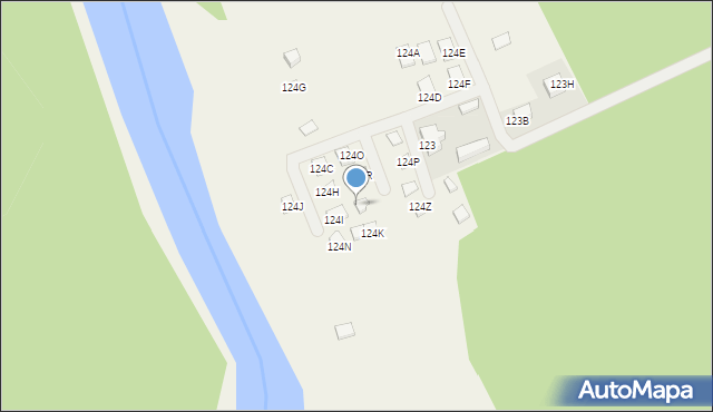 Strzyżewo, Strzyżewo, 124M, mapa Strzyżewo