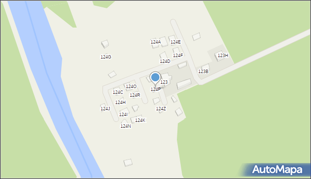 Strzyżewo, Strzyżewo, 124P, mapa Strzyżewo