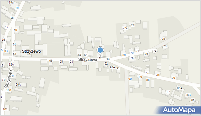 Strzyżewo, Strzyżewo, 67, mapa Strzyżewo