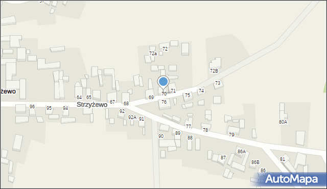 Strzyżewo, Strzyżewo, 70, mapa Strzyżewo