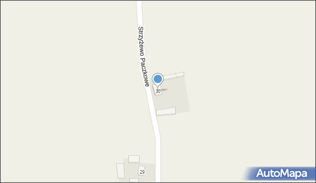 Strzyżewo Paczkowe, Strzyżewo Paczkowe, 30, mapa Strzyżewo Paczkowe