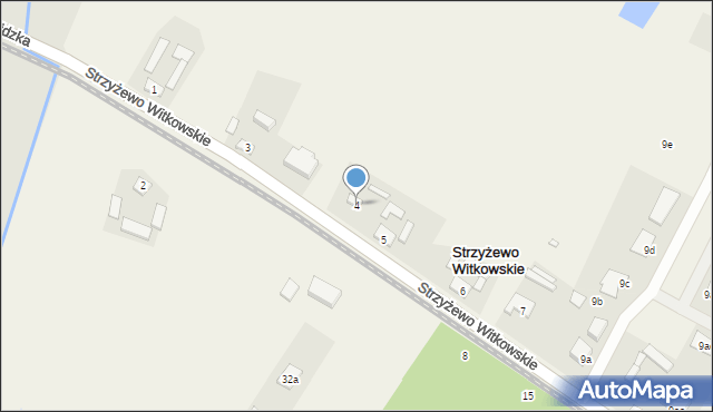 Strzyżewo Witkowskie, Strzyżewo Witkowskie, 4, mapa Strzyżewo Witkowskie