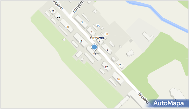 Strzyżno, Strzyżno, 18, mapa Strzyżno