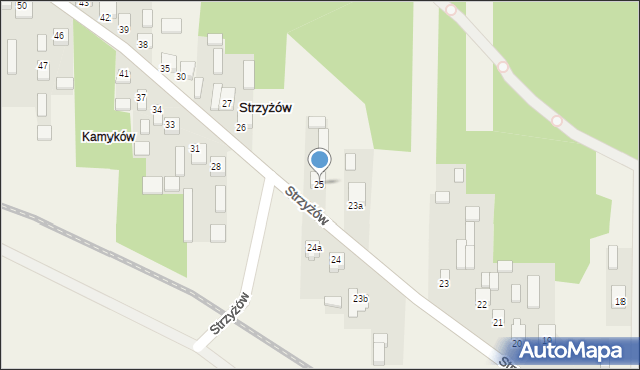 Strzyżów, Strzyżów, 25, mapa Strzyżów