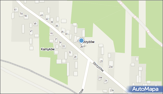 Strzyżów, Strzyżów, 26, mapa Strzyżów