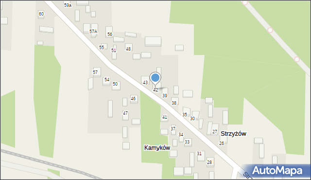 Strzyżów, Strzyżów, 42, mapa Strzyżów