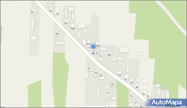 Strzyżów, Strzyżów, 55, mapa Strzyżów