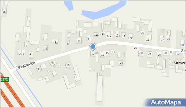 Strzyżowice, Strzyżowice, 12, mapa Strzyżowice