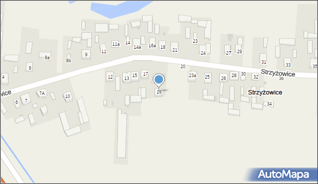 Strzyżowice, Strzyżowice, 19, mapa Strzyżowice