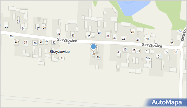 Strzyżowice, Strzyżowice, 38, mapa Strzyżowice