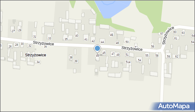 Strzyżowice, Strzyżowice, 43, mapa Strzyżowice