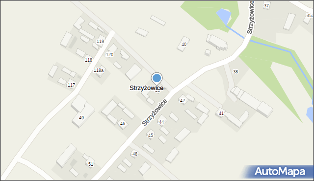 Strzyżowice, Strzyżowice, 43, mapa Strzyżowice