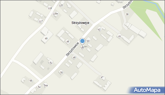 Strzyżowice, Strzyżowice, 45, mapa Strzyżowice