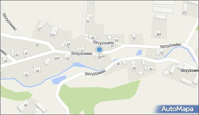 Strzyżowiec, Strzyżowiec, 24, mapa Strzyżowiec