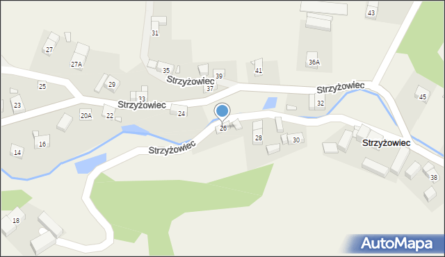 Strzyżowiec, Strzyżowiec, 26, mapa Strzyżowiec
