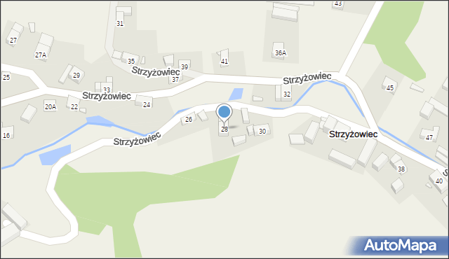 Strzyżowiec, Strzyżowiec, 28, mapa Strzyżowiec