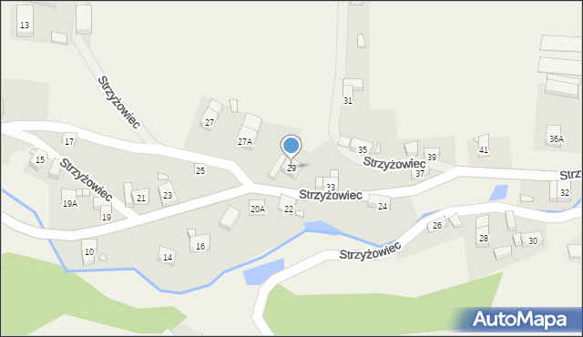 Strzyżowiec, Strzyżowiec, 29, mapa Strzyżowiec