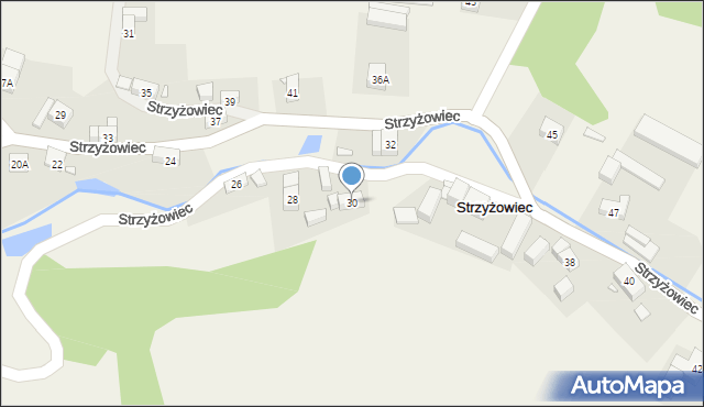 Strzyżowiec, Strzyżowiec, 30, mapa Strzyżowiec