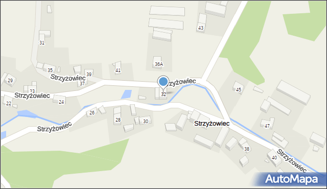 Strzyżowiec, Strzyżowiec, 32, mapa Strzyżowiec