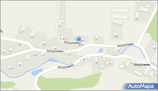 Strzyżowiec, Strzyżowiec, 37, mapa Strzyżowiec