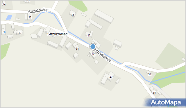 Strzyżowiec, Strzyżowiec, 40, mapa Strzyżowiec