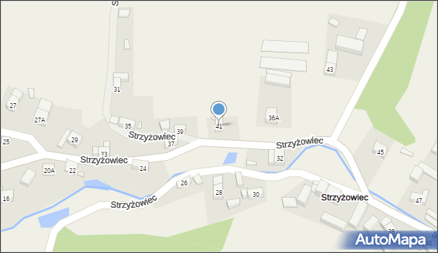 Strzyżowiec, Strzyżowiec, 41, mapa Strzyżowiec