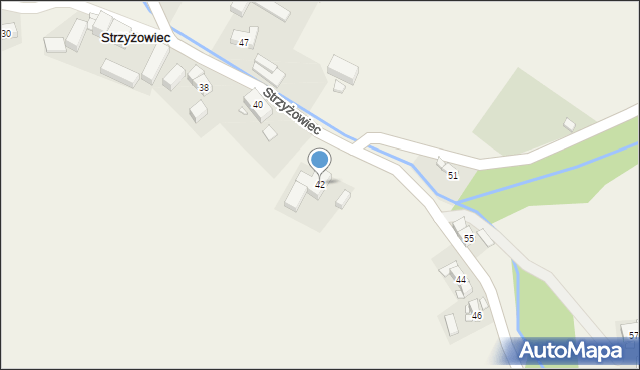 Strzyżowiec, Strzyżowiec, 42, mapa Strzyżowiec