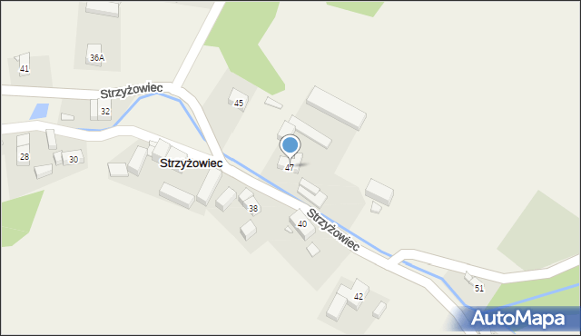 Strzyżowiec, Strzyżowiec, 47, mapa Strzyżowiec