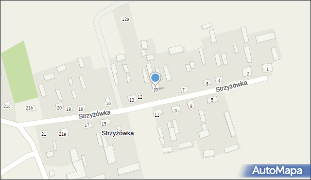 Strzyżówka, Strzyżówka, 10, mapa Strzyżówka