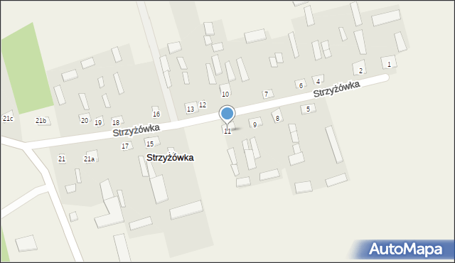 Strzyżówka, Strzyżówka, 11, mapa Strzyżówka