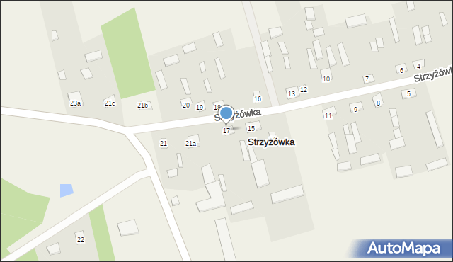 Strzyżówka, Strzyżówka, 17, mapa Strzyżówka