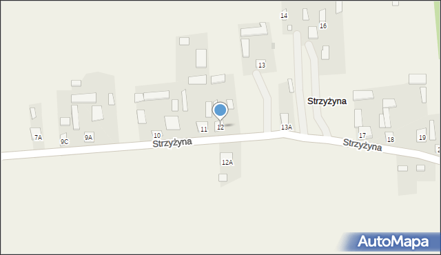 Strzyżyna, Strzyżyna, 12, mapa Strzyżyna