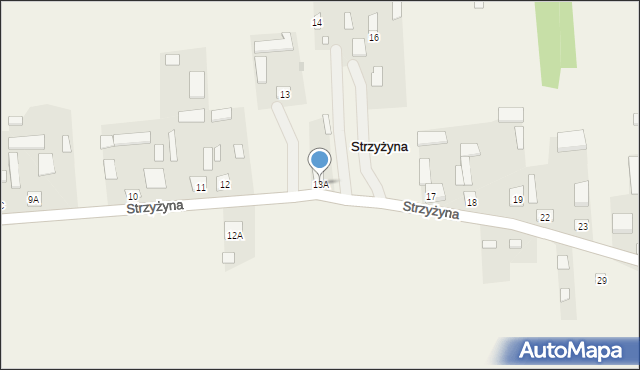 Strzyżyna, Strzyżyna, 13A, mapa Strzyżyna