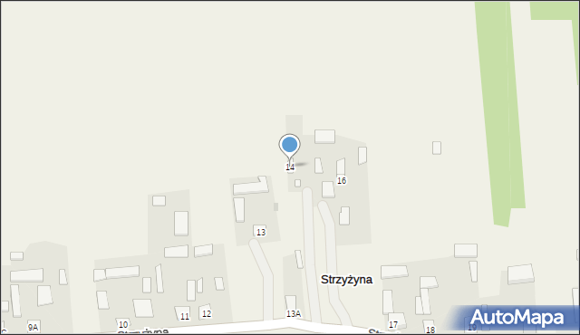 Strzyżyna, Strzyżyna, 14, mapa Strzyżyna