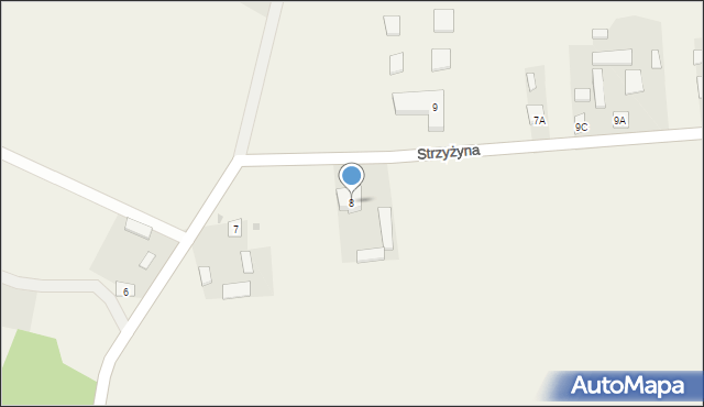 Strzyżyna, Strzyżyna, 8, mapa Strzyżyna