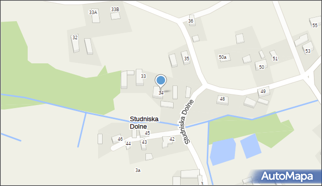 Studniska Dolne, Studniska Dolne, 34, mapa Studniska Dolne