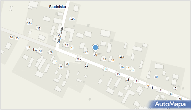 Studnisko, Studnisko, 20, mapa Studnisko