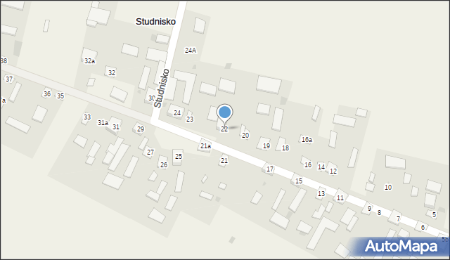 Studnisko, Studnisko, 22, mapa Studnisko