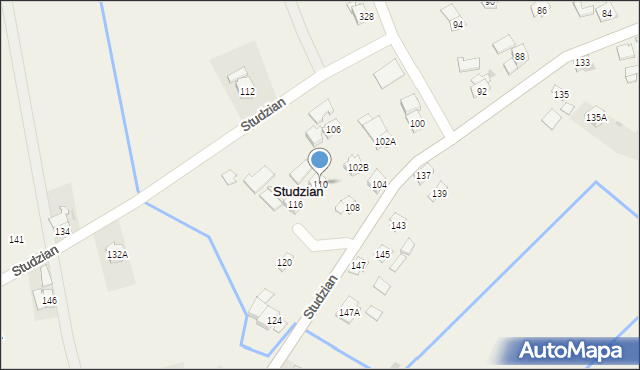 Studzian, Studzian, 110, mapa Studzian