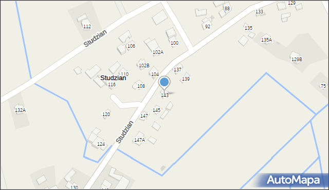 Studzian, Studzian, 143, mapa Studzian
