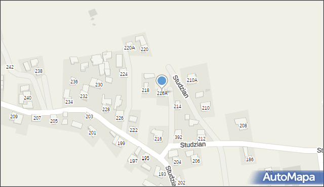Studzian, Studzian, 216A, mapa Studzian