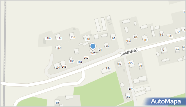 Studzianki, Studzianki, 100, mapa Studzianki