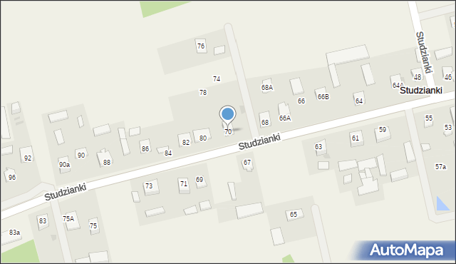 Studzianki, Studzianki, 70, mapa Studzianki