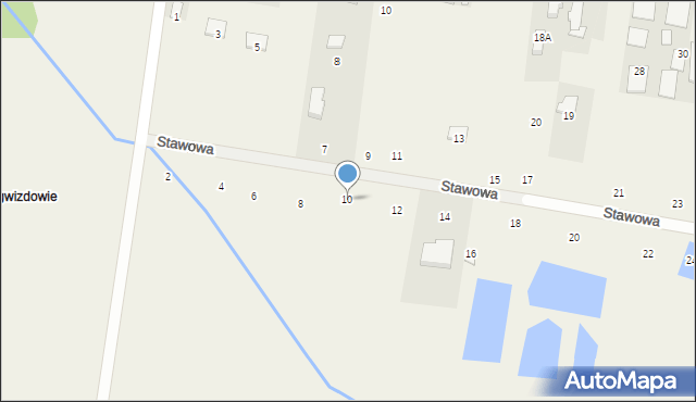 Studzianki, Stawowa, 10, mapa Studzianki