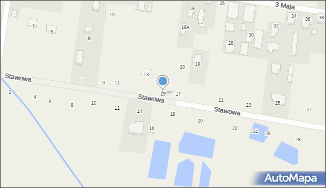 Studzianki, Stawowa, 15, mapa Studzianki