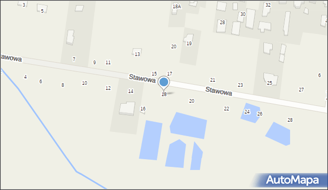 Studzianki, Stawowa, 18, mapa Studzianki