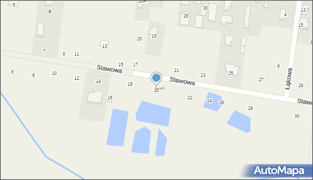 Studzianki, Stawowa, 20, mapa Studzianki