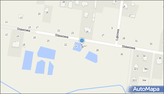 Studzianki, Stawowa, 26, mapa Studzianki