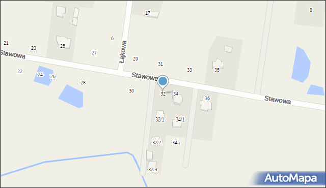 Studzianki, Stawowa, 32, mapa Studzianki