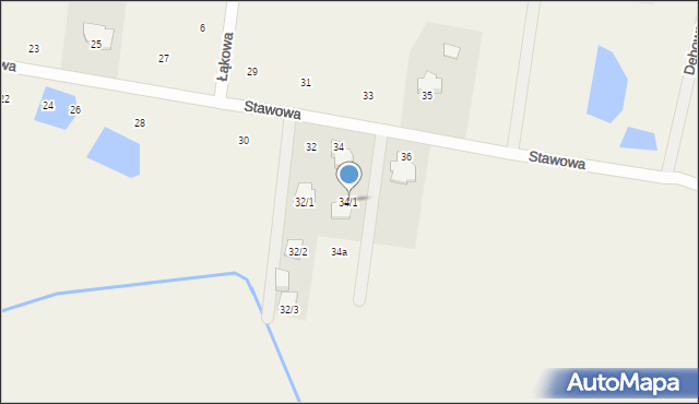 Studzianki, Stawowa, 34/1, mapa Studzianki